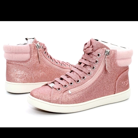 UGG Shoes - ✨️NIB✨️ Ugg Olive Pink Glitter High Top Shoes, Womens Size 11
